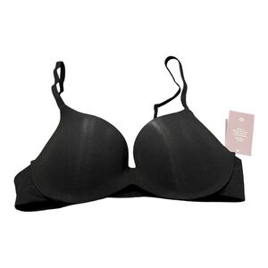 NWT Auden Black Luxe Stretch Lightly Lined Comfort Wire Bra- Size 36A